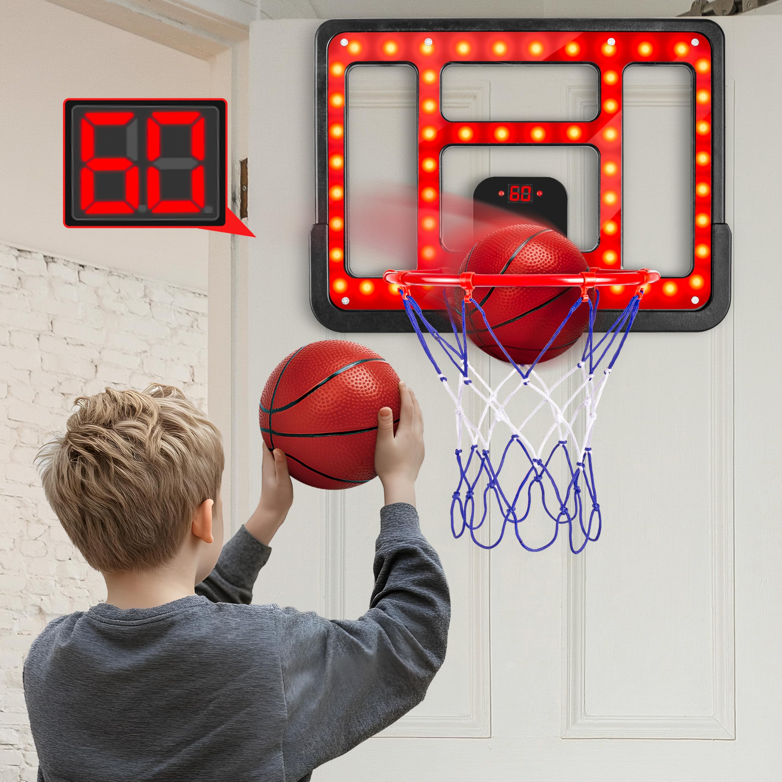 2-in-1 stand or wall/door mounting offers flexible placement options.