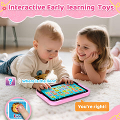 GMAOPHY learning laptop shows letters and numbers to support basic concepts