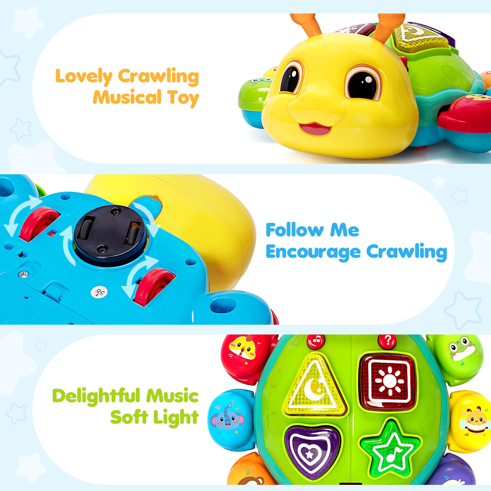GMAOPHY safe ABS material ladybug toy with smooth edges for safe handling.