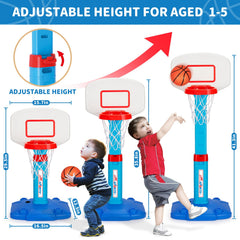 GMAOPHY toddler hoop shows adjustable height for growing kids' skills