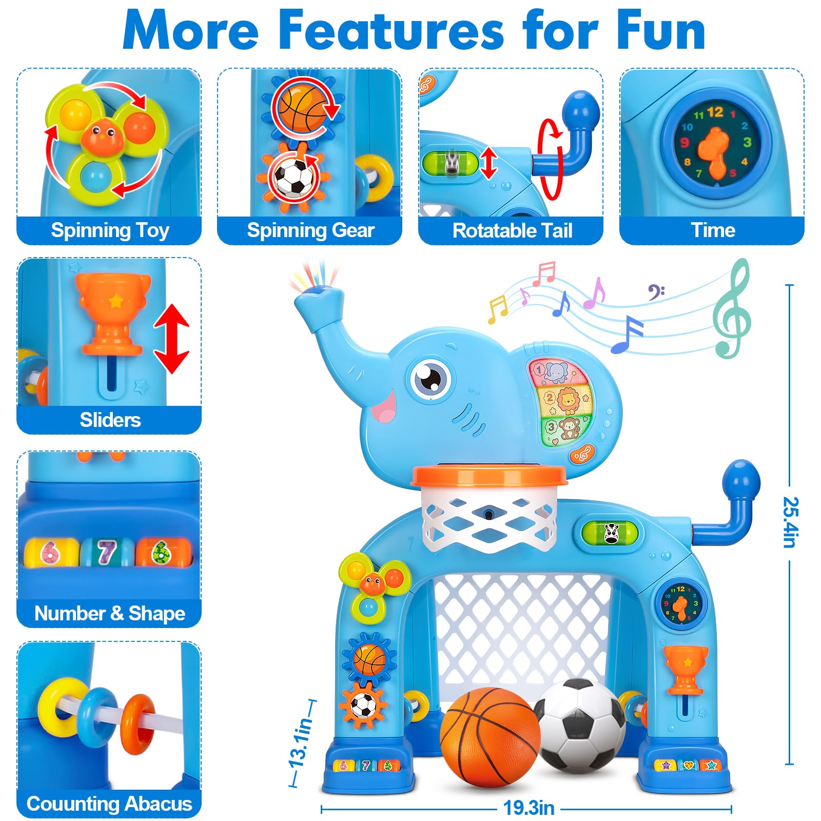 GMAOPHY toy buttons and gears boost fine motor skills through pressing and turning.