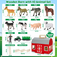 GMAOPHY wooden ladder showcases barn access for budding caretakers.