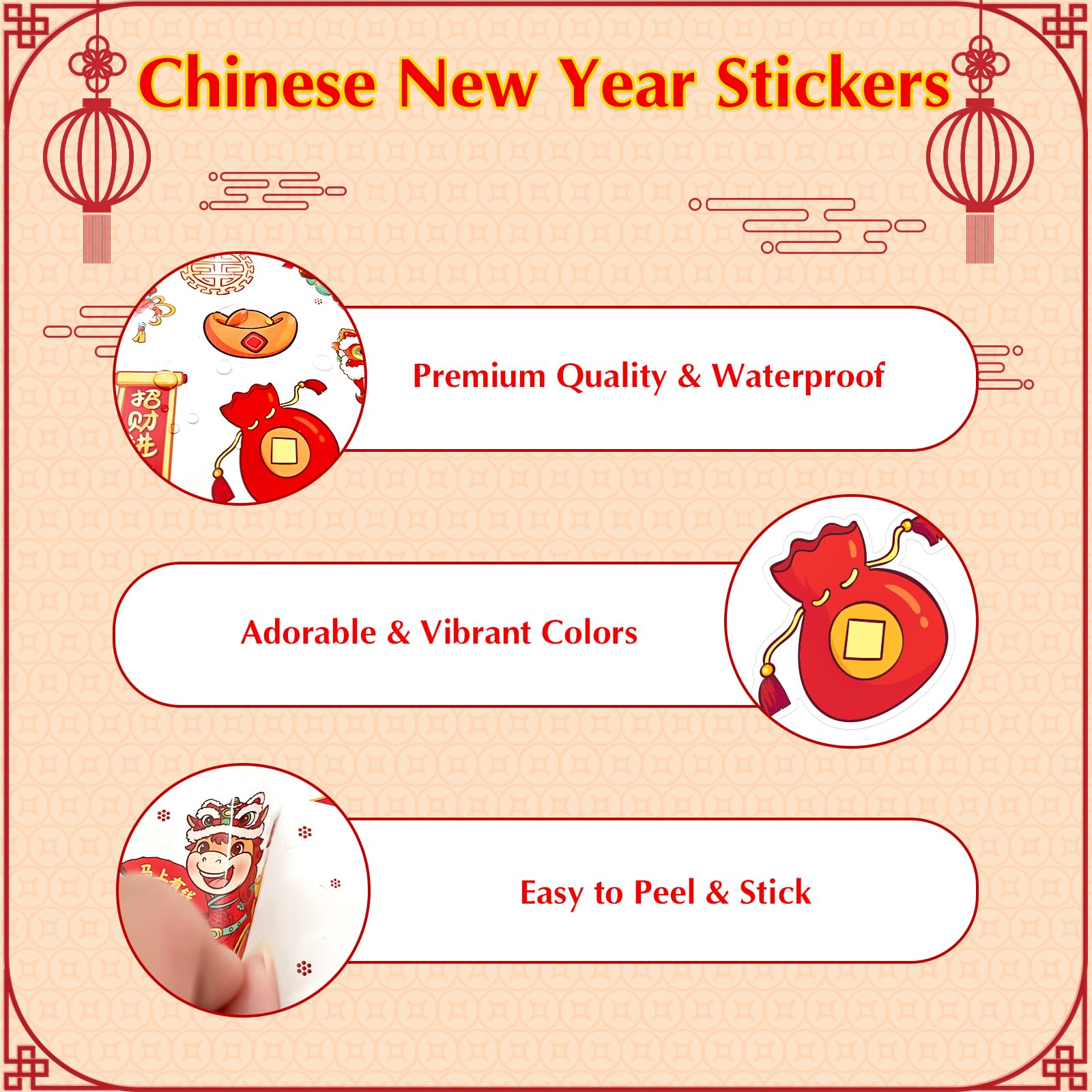 GMEMNOV versatile stickers for journals, bottles, and gift wrap