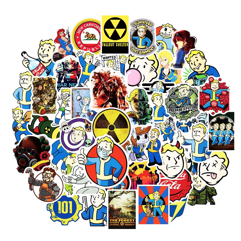 GMVAESKY Fallout stickers on bottle provide waterproof decoration for daily use.