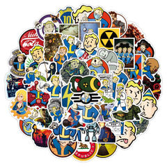 GMVAESKY Fallout stickers on skateboard add color and expression.