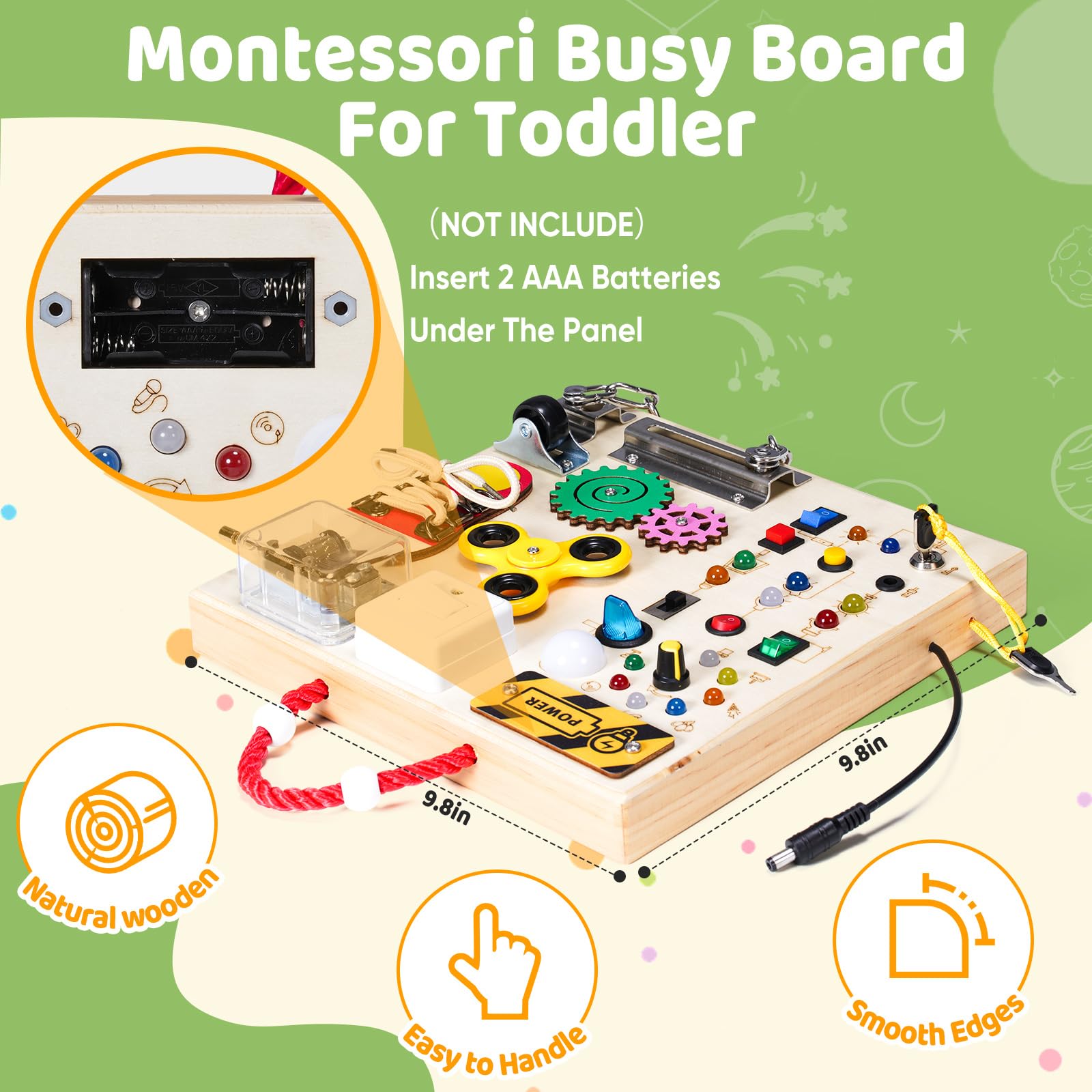 GNAYUIJ Portable travel busy board designed for car or plane trips