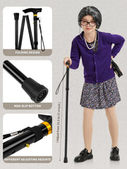 Gnodio extendable metal cane for easy pose and character play