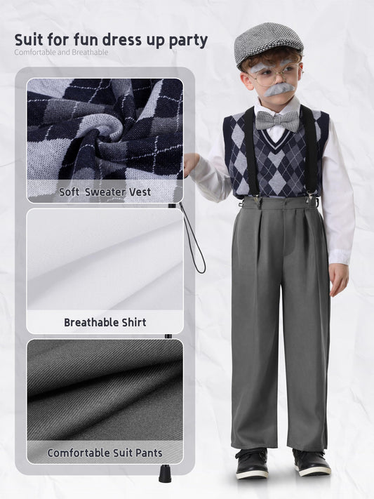 Gnodio grandpa suit pants, comfortable and breathable for kids