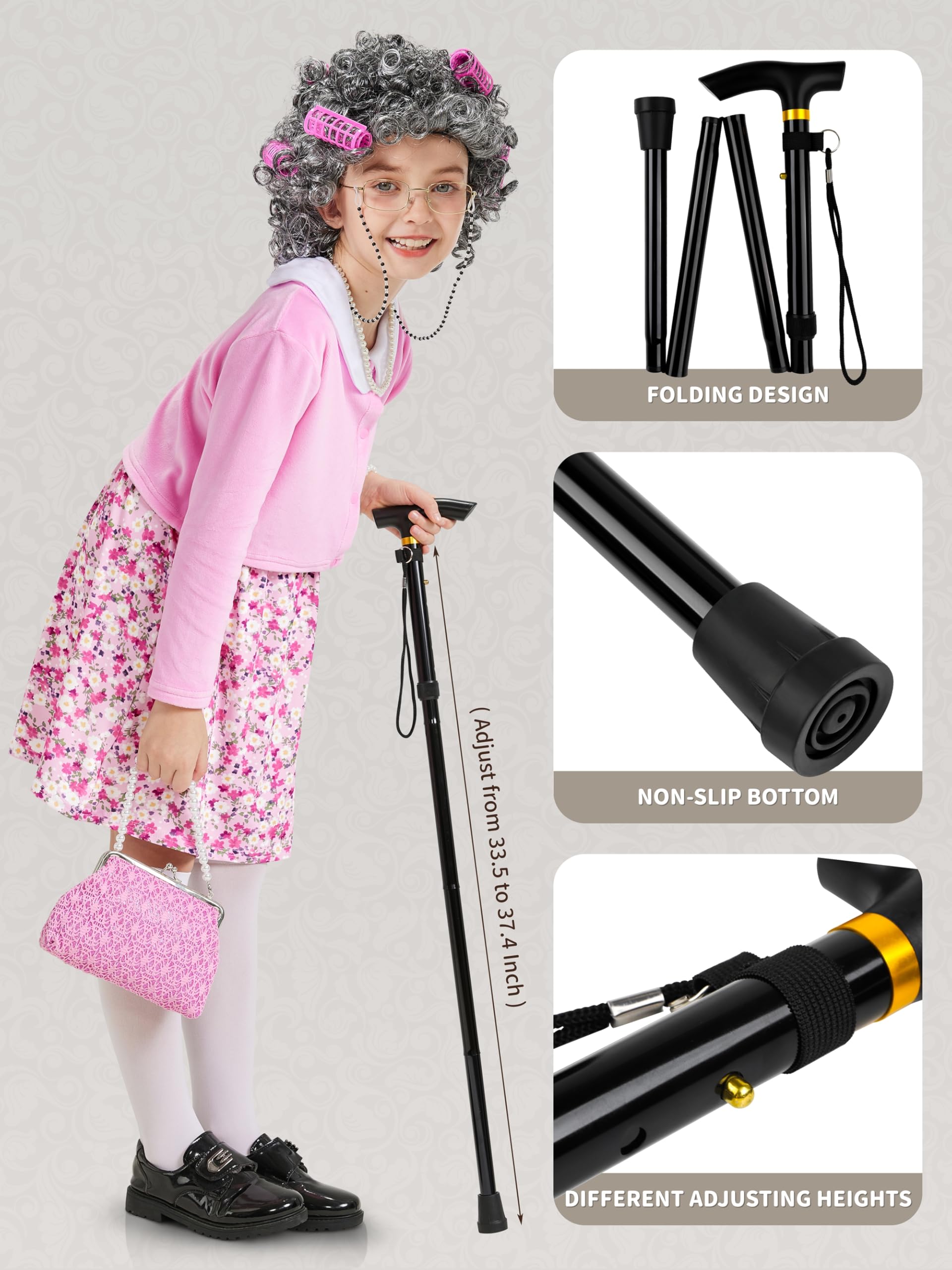 Gnodio retractable metal cane adds authentic drama to costumes