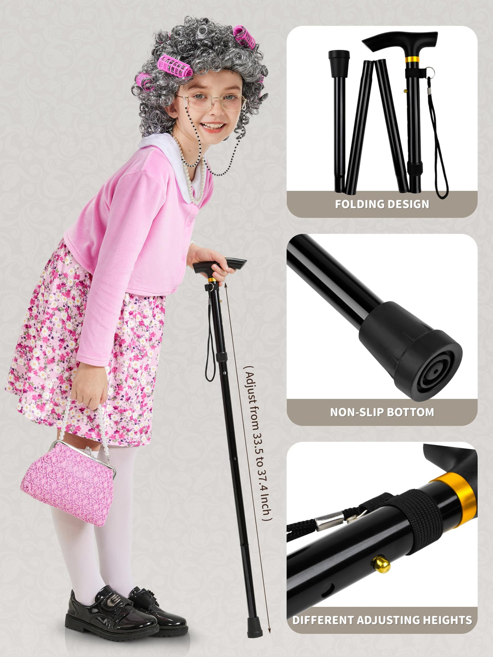 Gnodio retractable metal cane adds authentic drama to costumes