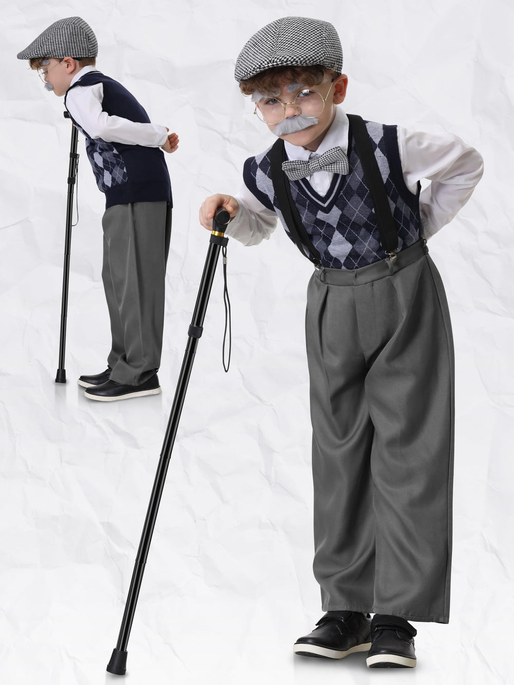 Gnodio moustache eyebrow set for quick age transformation