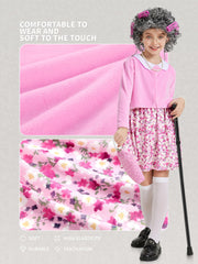 Gnodio cardigan and floral dress set for comfortable retro look