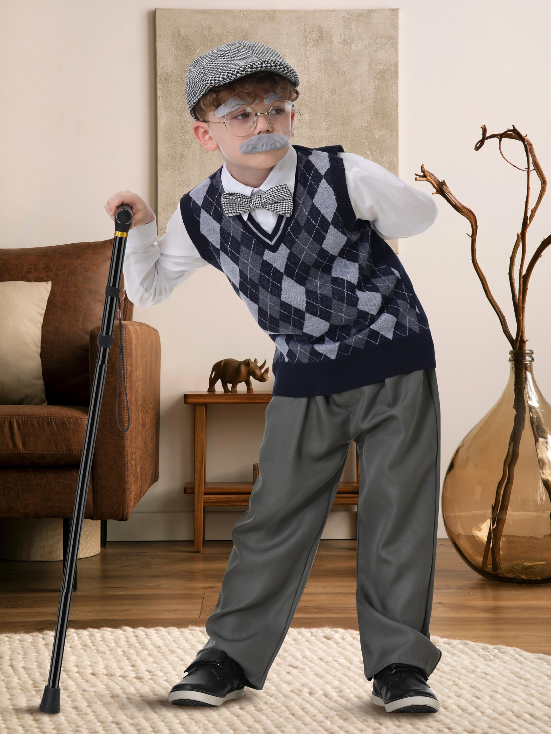 Gnodio old man cane, retractable for dramatic effect