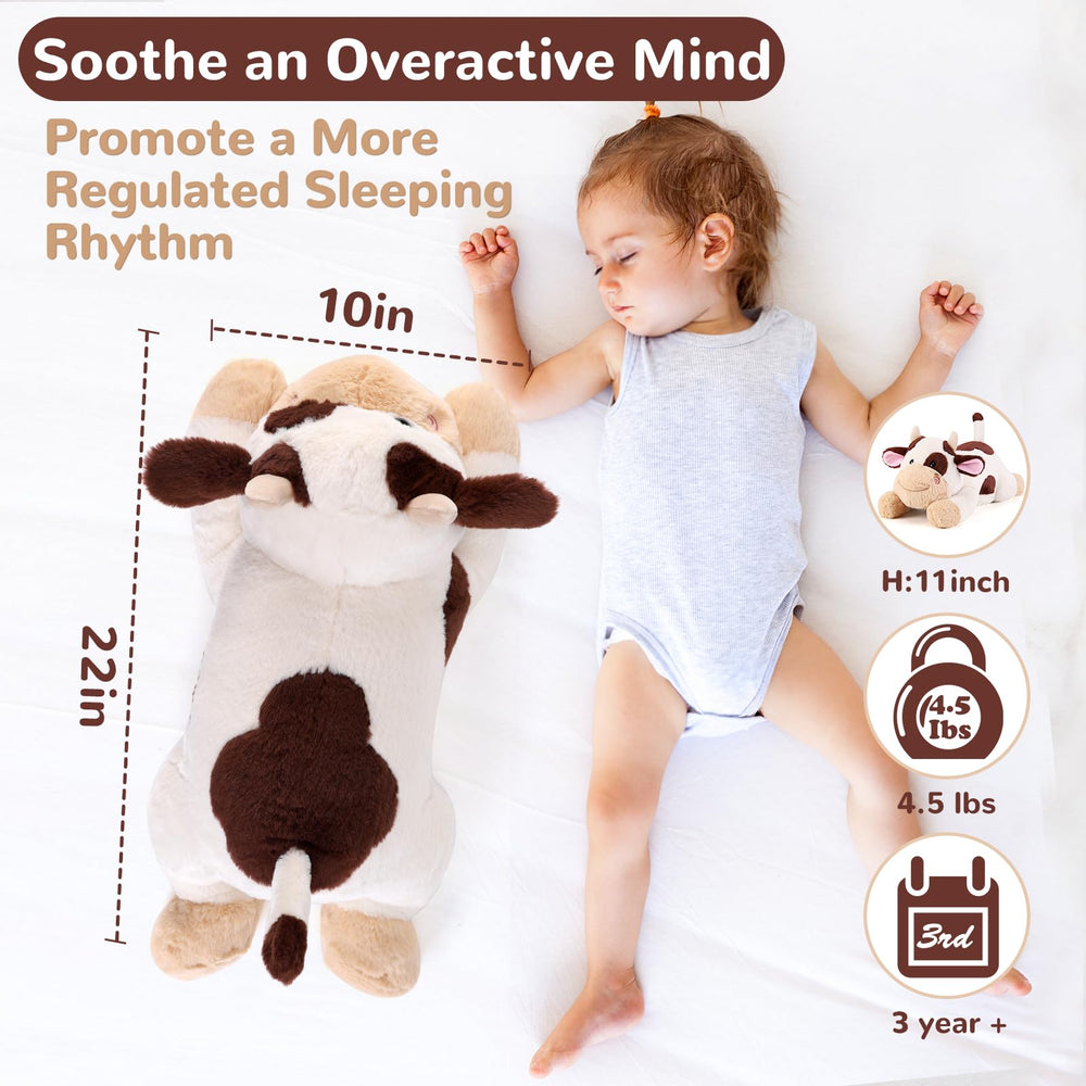 gnomantic Cow ultra-soft plush with fluffy fur for cozy evenings