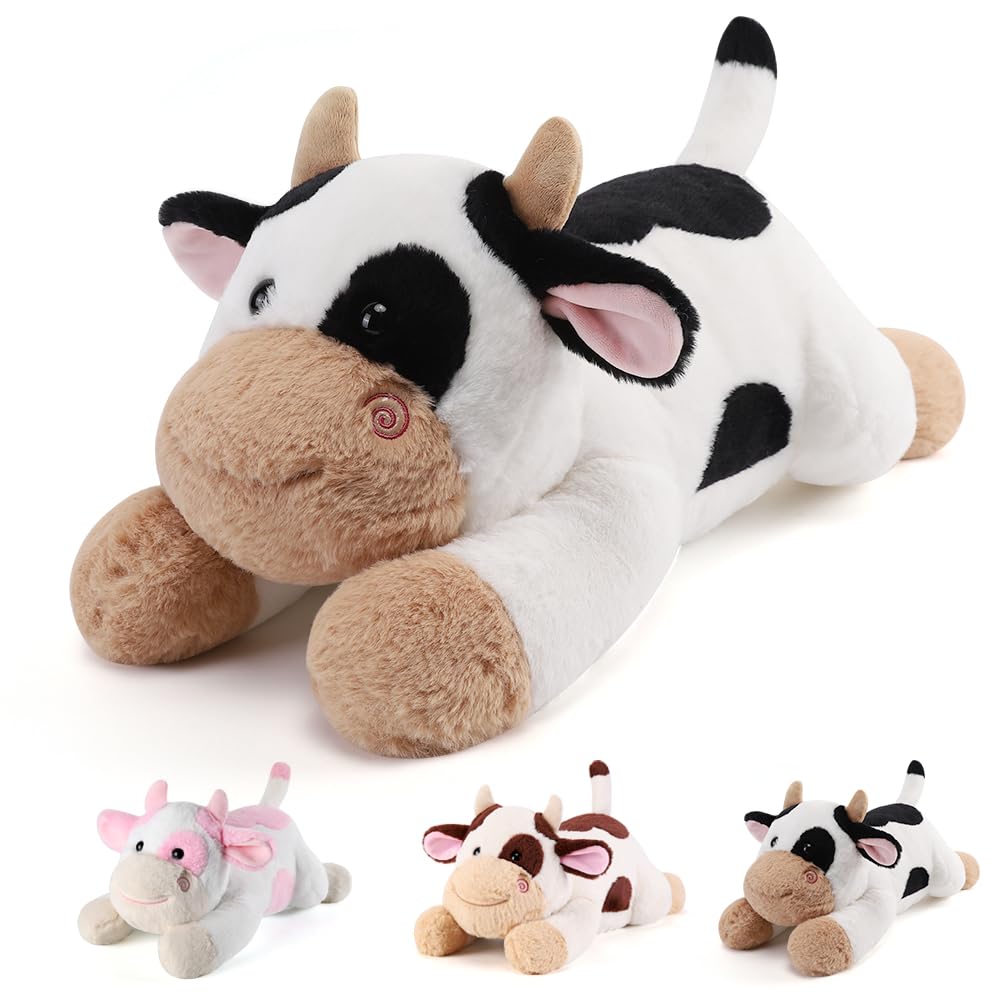 Gnomantic cow Weighted stuffed animal 12-inch for comforting hugs and soft, durable plush.