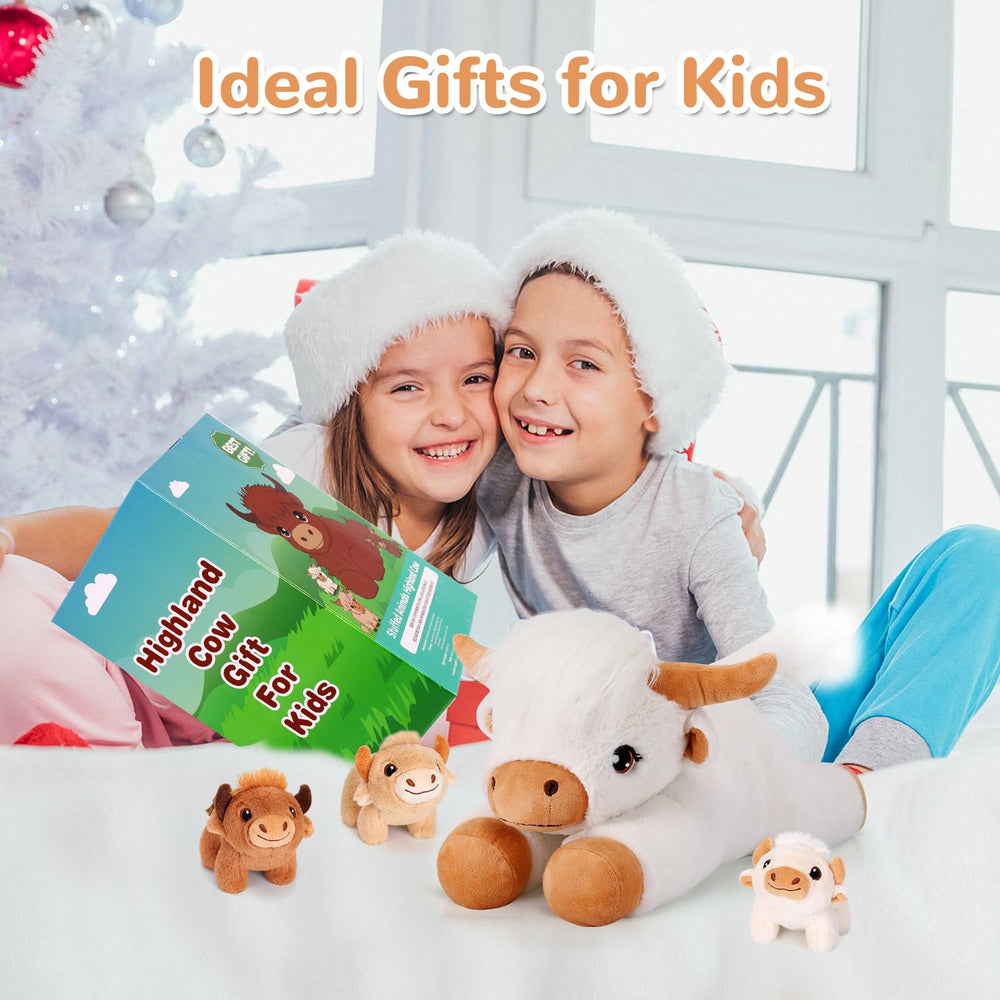 gnomantic Highland Cow plush in gift box, ready for gifting