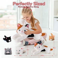 Gnomantic kittens in white, black, gray, yellow for variety