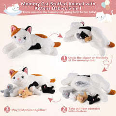 Gnomantic mommy cat belly unzip kittens, sparks storytelling adventures