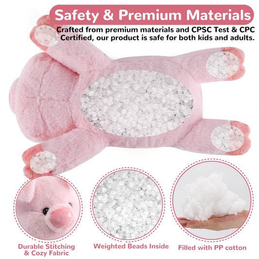 gnomantic pig plush closeup ultra-soft fur for calming comfort