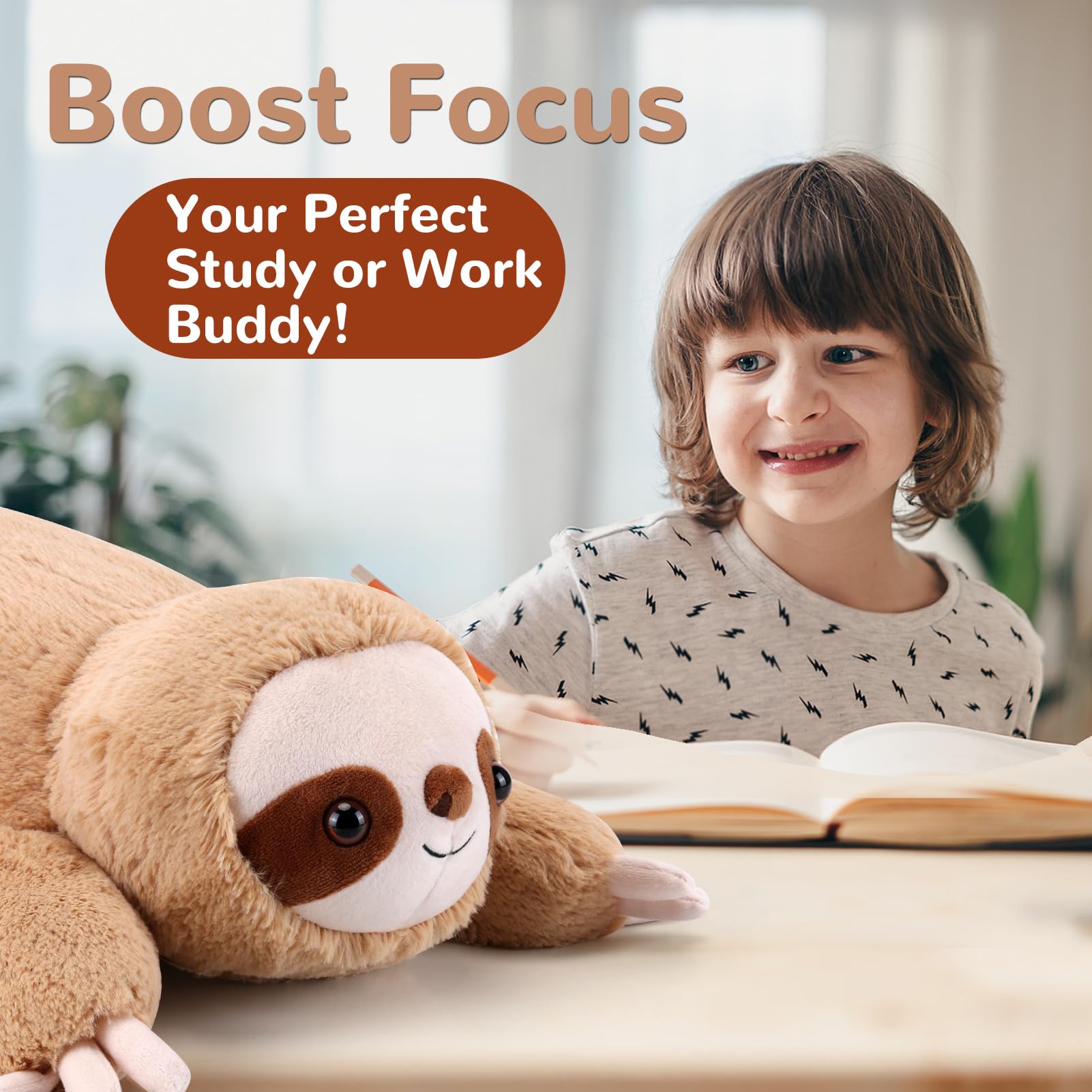 Gnomantic Sloth provides a comforting sense of security during bedtime.