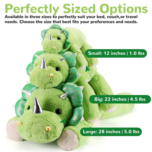 gnomantic Triceratops plush face close-up highlighting ultra-soft fur for comforting hugs.