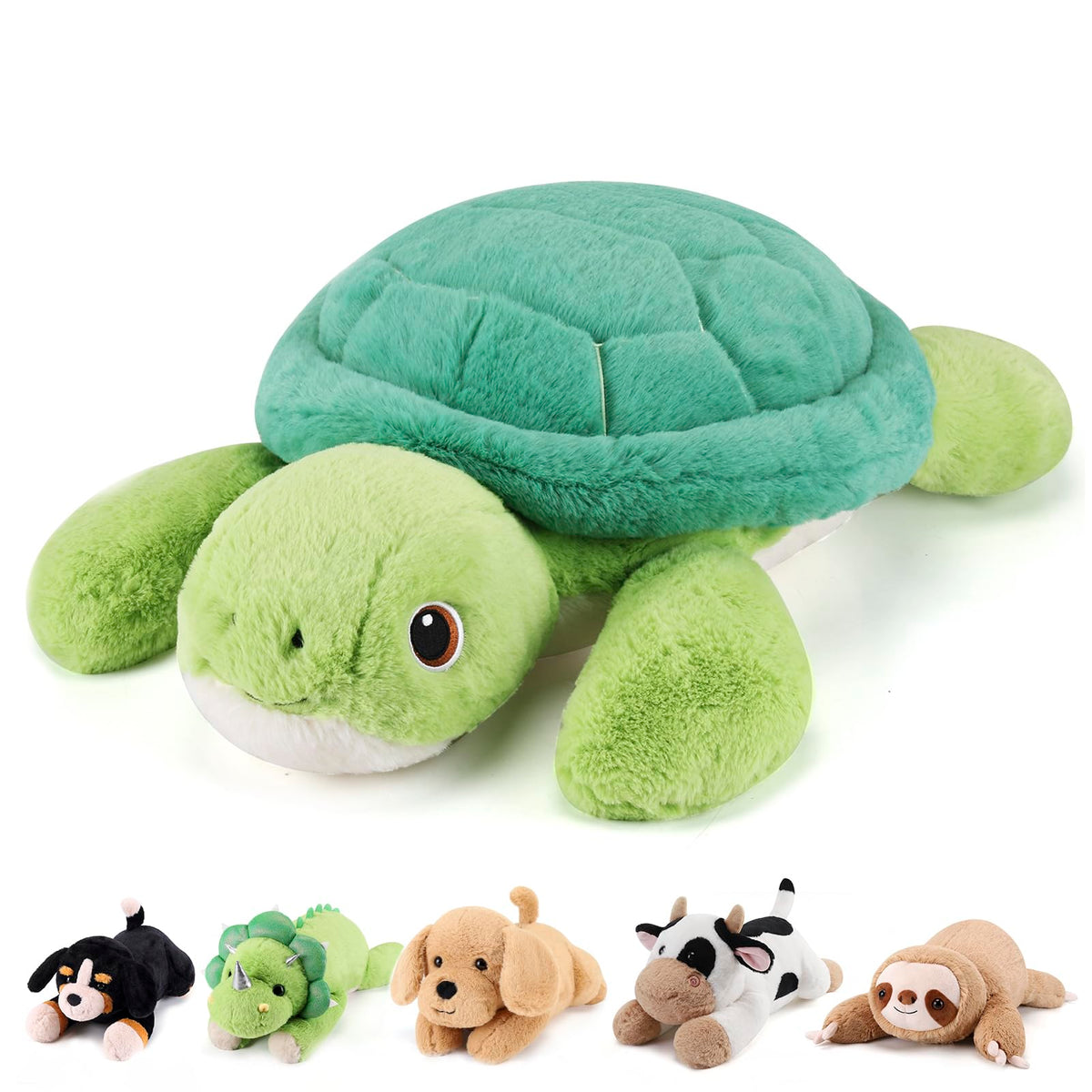 gnomantic Turtle weighted plush 28-inch sea turtle cuddle companion