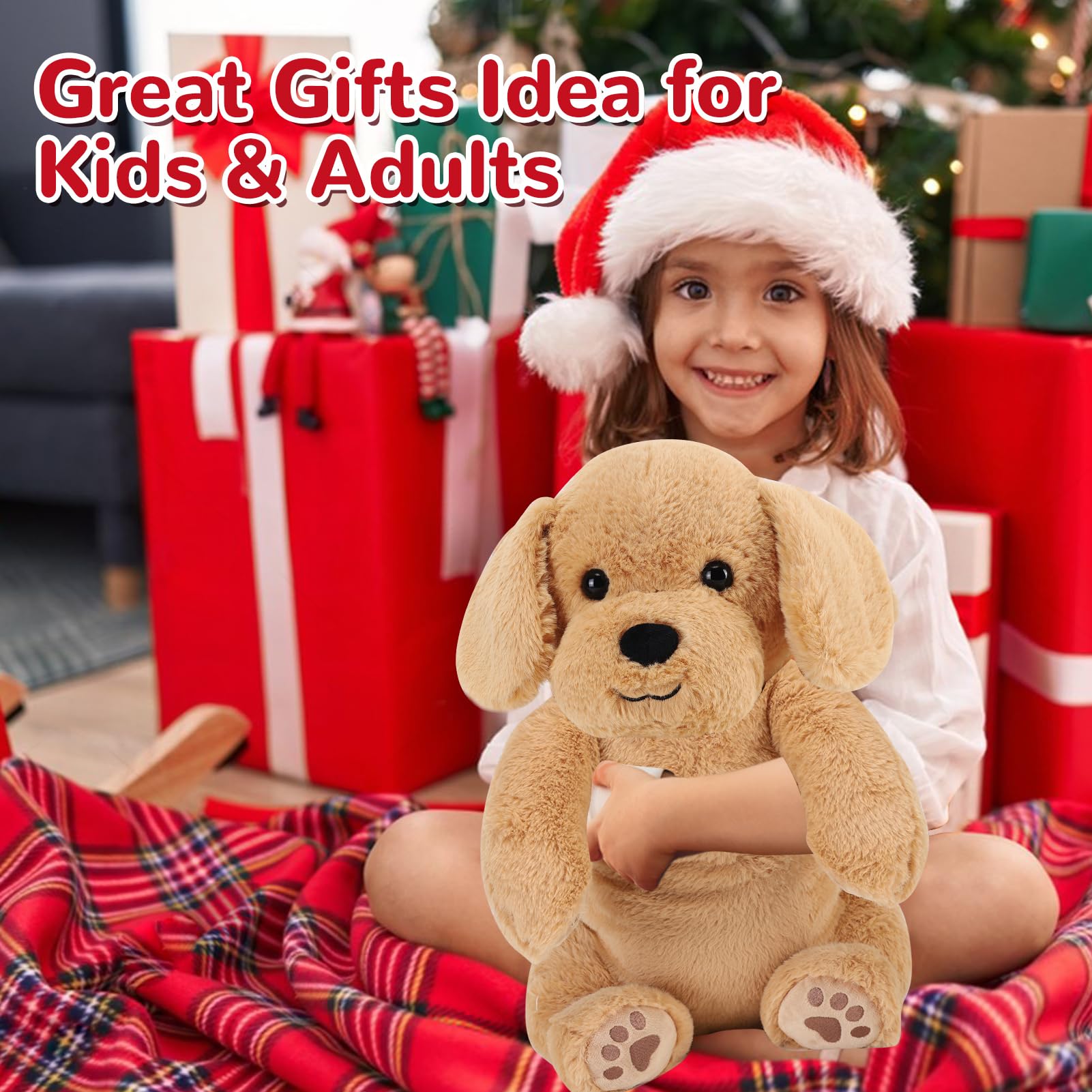 Gnomantic Yellow Lab makes a thoughtful, gift-ready cuddle companion for any occasion.