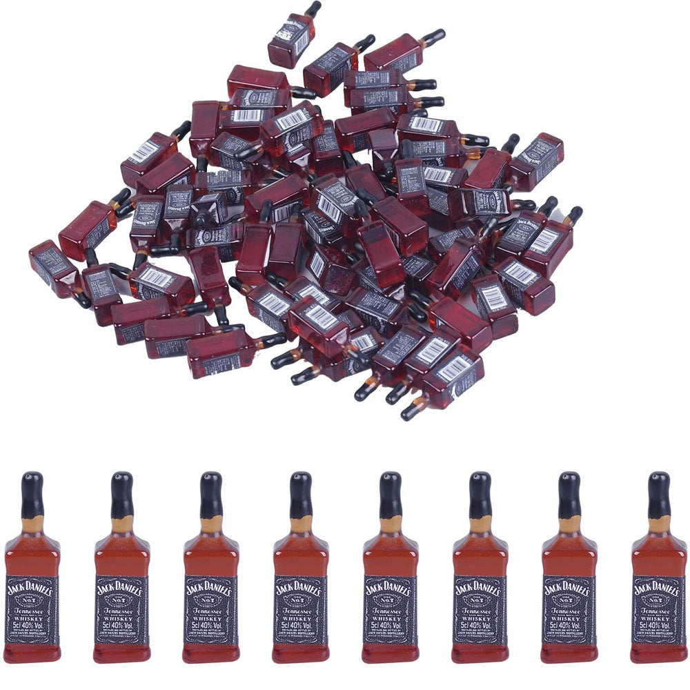 GNYOHUA dollhouse whiskey bottles for a realistic miniature bar scene.