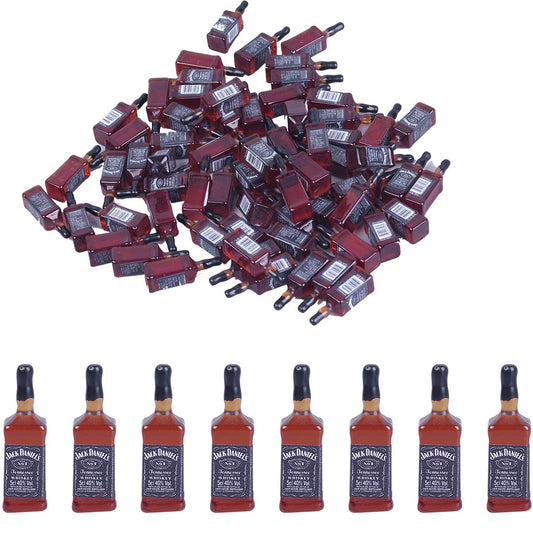 GNYOHUA dollhouse whiskey bottles for a realistic miniature bar scene.