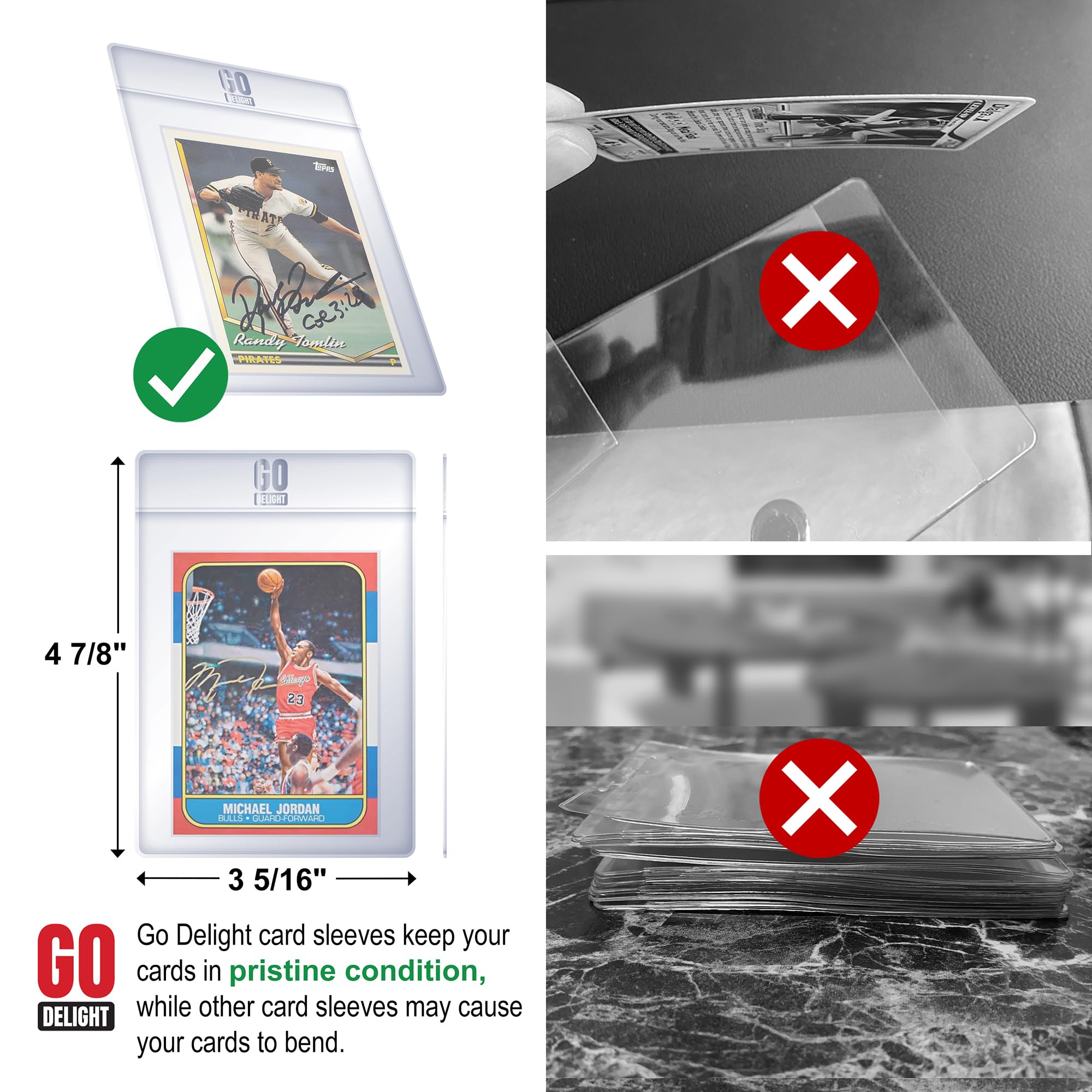 GO DELIGHT 200-count bundle includes holders and soft sleeves