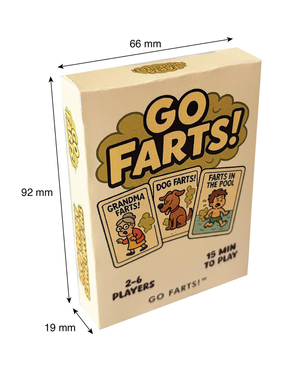 Go Farts! Dog Farts card shows a funny pup for lighthearted laughs