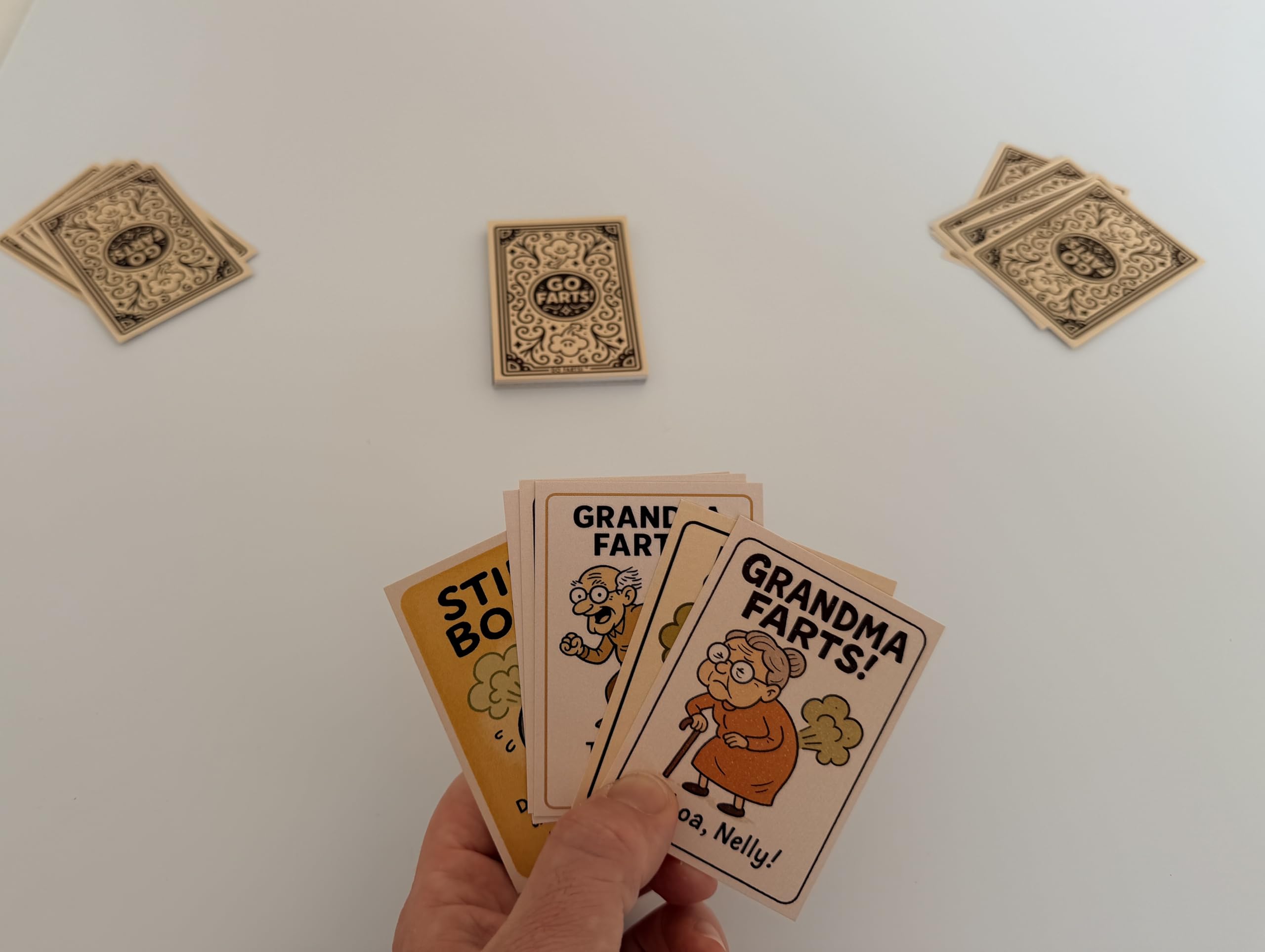Go Farts! Farts in the Car card invites shared laughs during road trips or game night