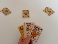 Go Farts! Farts in the Car card invites shared laughs during road trips or game night