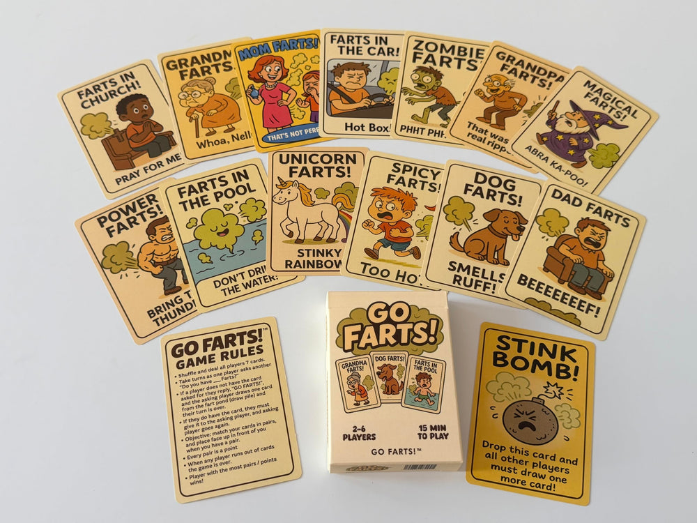 Go Farts! Grandma Farts card features playful illustration to spark giggles