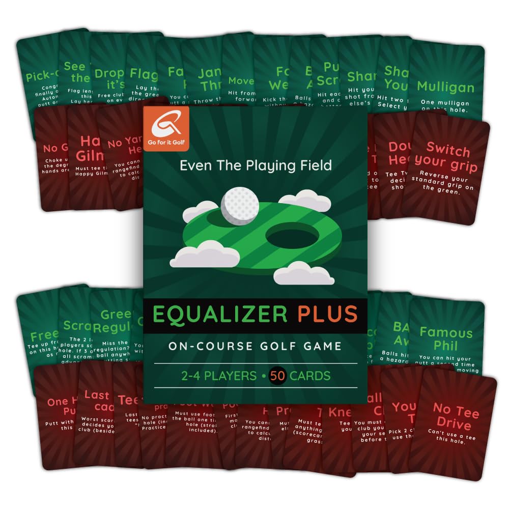 Go For It Golf Equalizer on-course card game boosts group strategy on every hole.