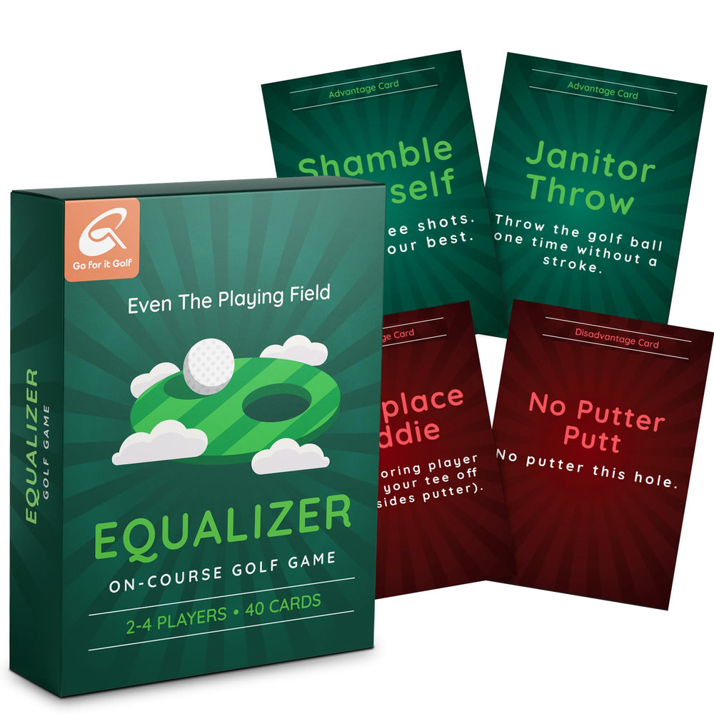 Go For It Golf Equalizer on-course setup for up to four players during a round