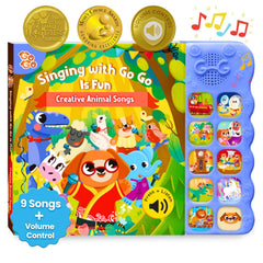 GO GO 9 Creative Animal Nursery Rhymes cover with bright animals to engage curious babies
