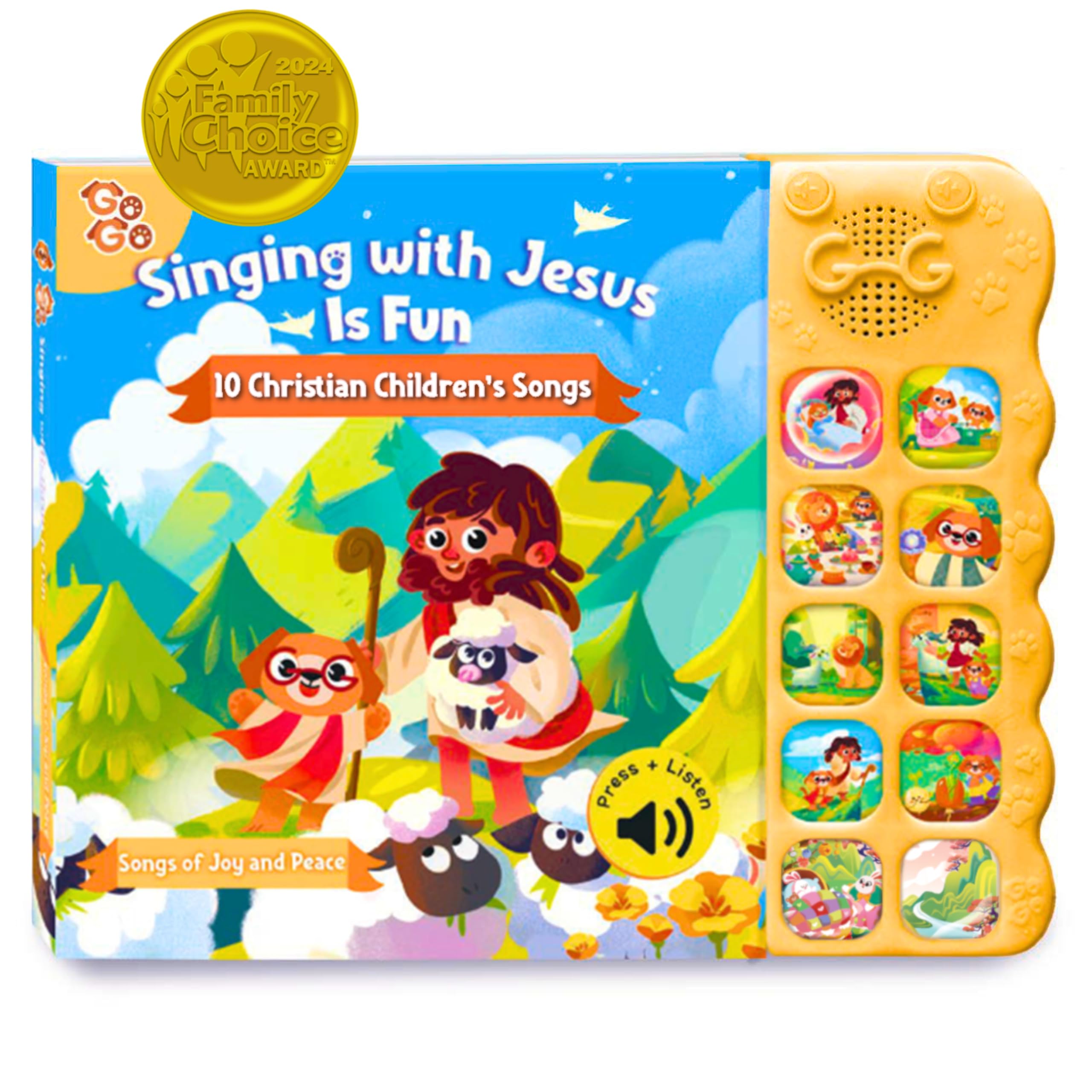 GO GO Bible Songs of Wisdom cover with colorful illustrations, supporting engaging early learning