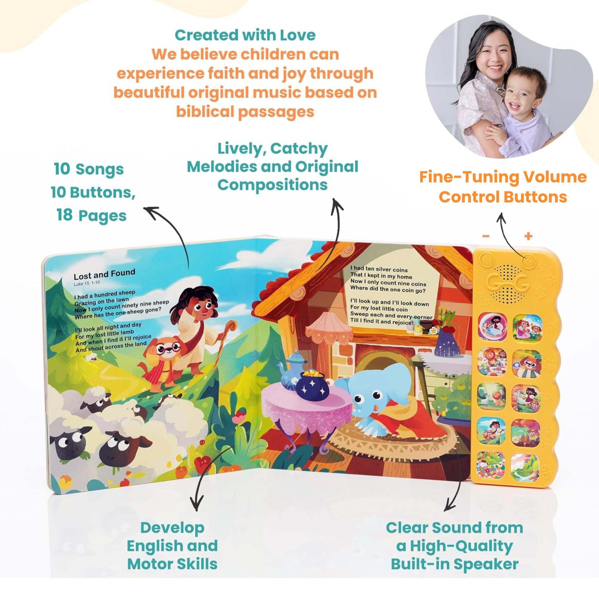 GO GO Bible Songs of Wisdom features eight beloved songs for toddler sing-alongs