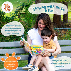 GO GO nursery rhyme book open invites child listening and engagement