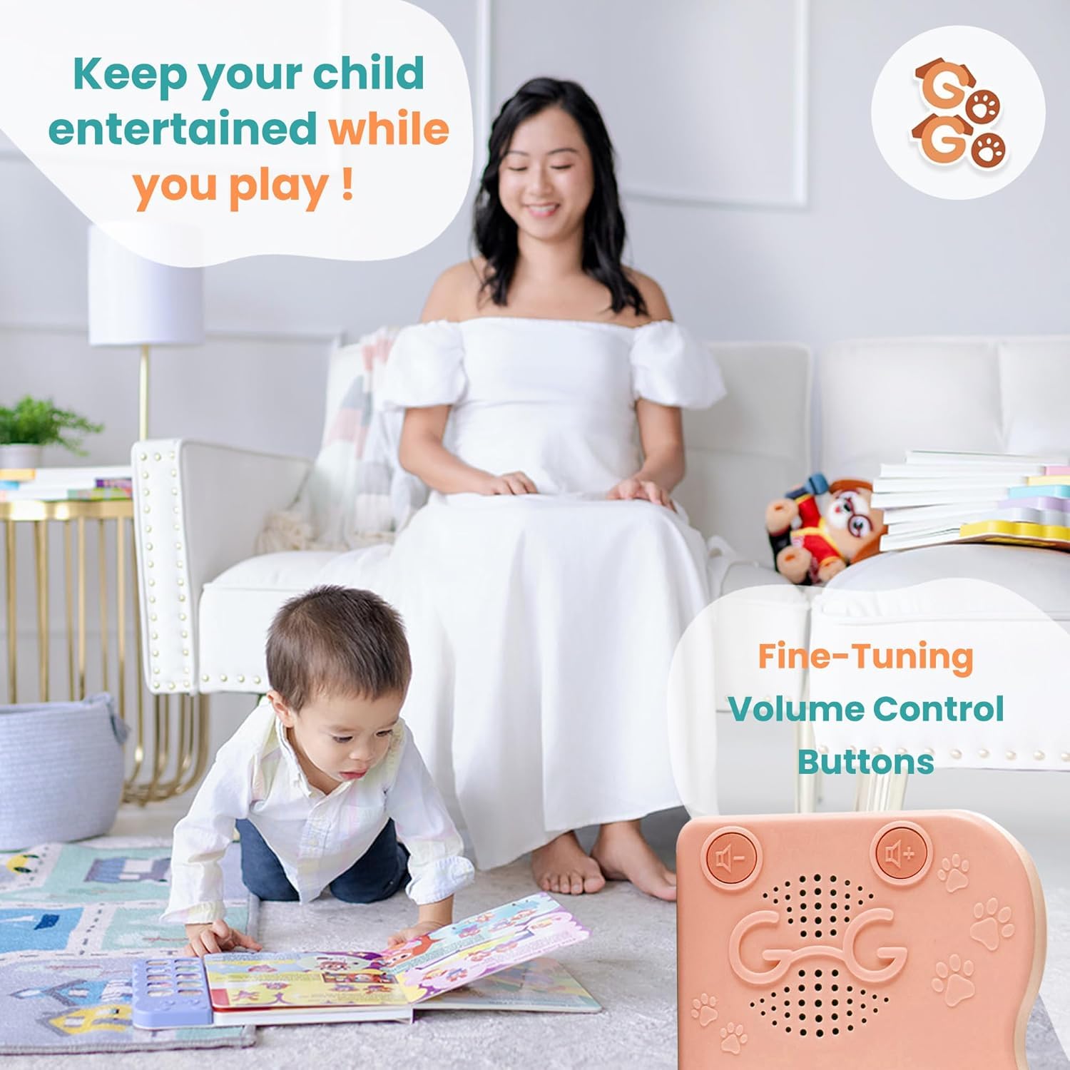 GO GO Songs of Creation and Praise adjustable volume for comfortable listening.