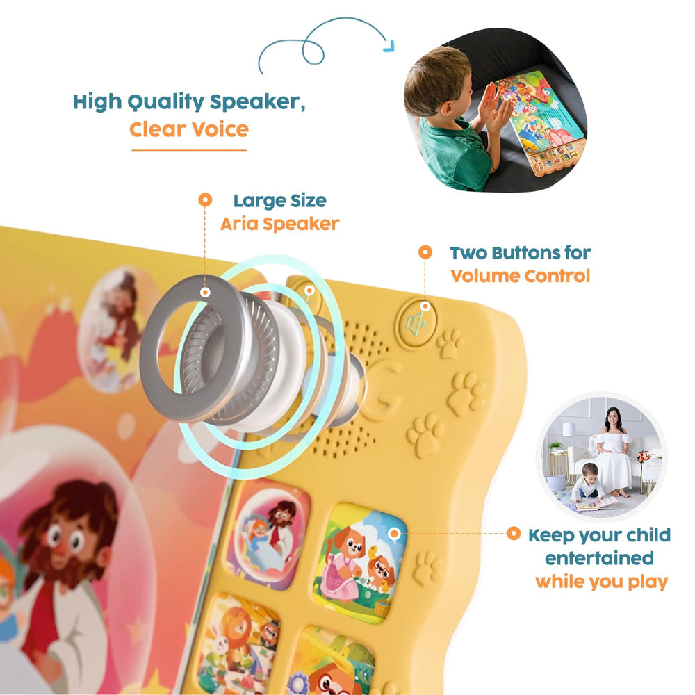 GO GO sound bar with ten buttons for interactive play and easy music access