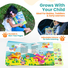 GO GO Spanish Musical Book Vol. 2 sing-along pages invite early vocabulary practice.