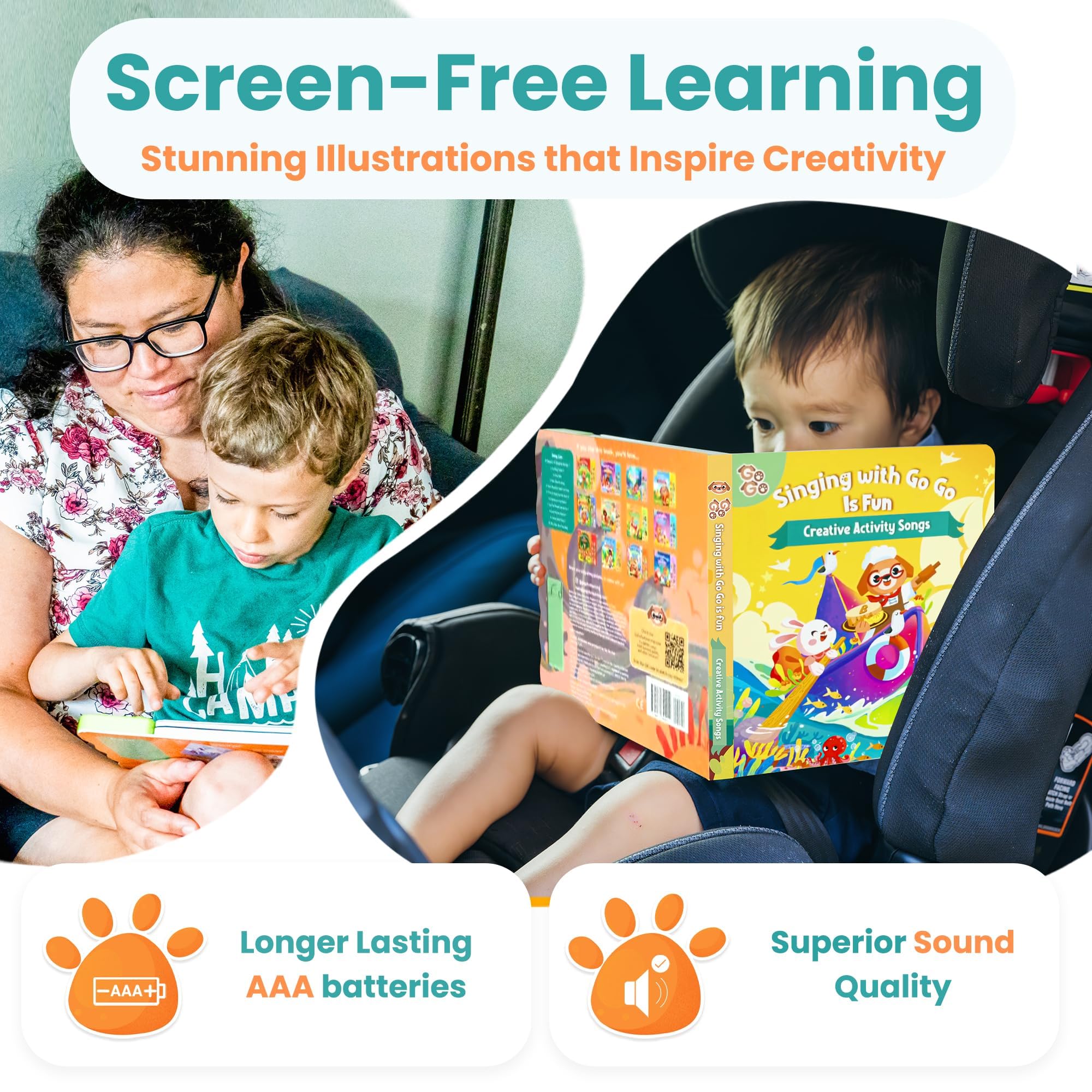 GO GO tear-resistant pages endure curious little hands during play