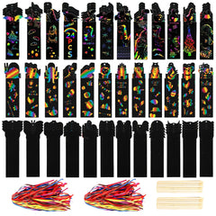 Goaste dinosaur scratch bookmarks feature 36 vivid designs for classroom crafts.