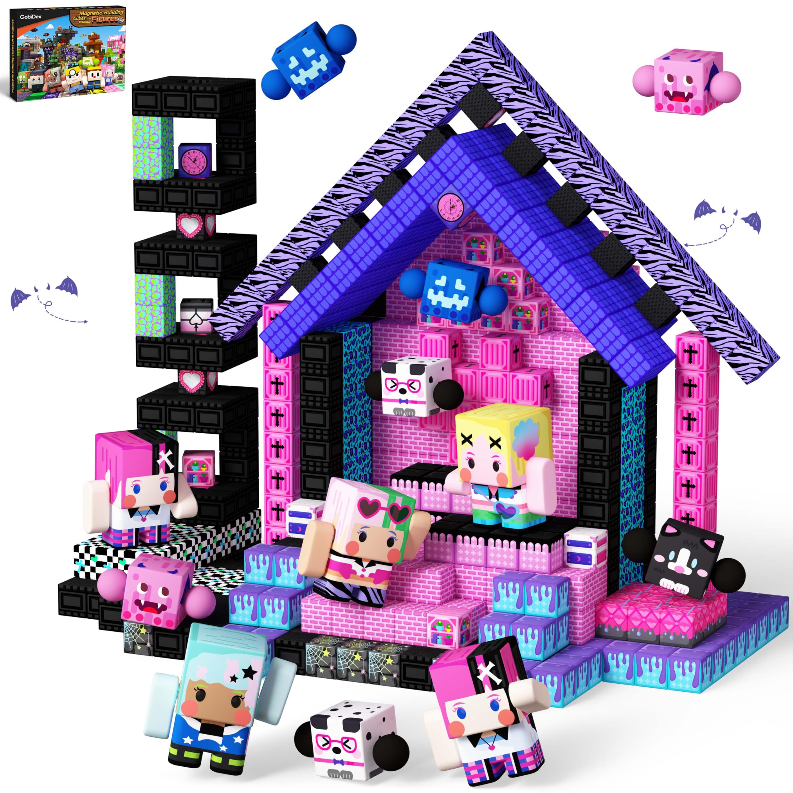 GobiDex 108PCS magnetic blocks and figures for creative, hands-on STEM play.