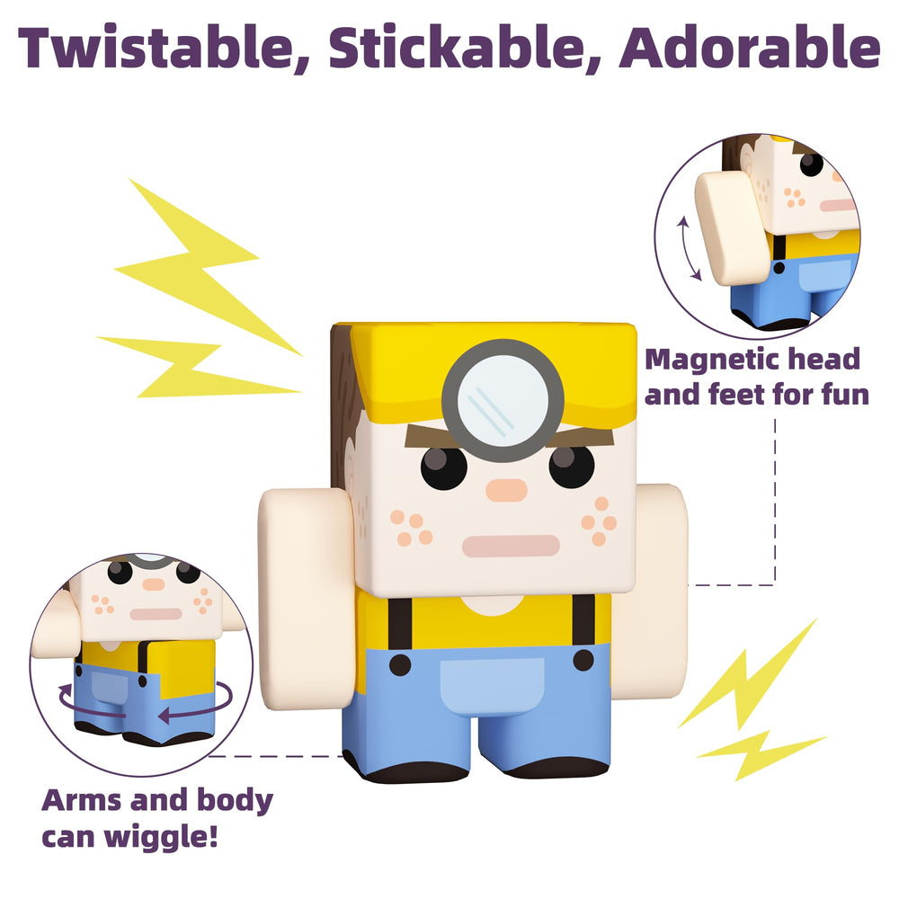 GobiDex block-world expansion visuals pair with magnetic tiles for building adventures.