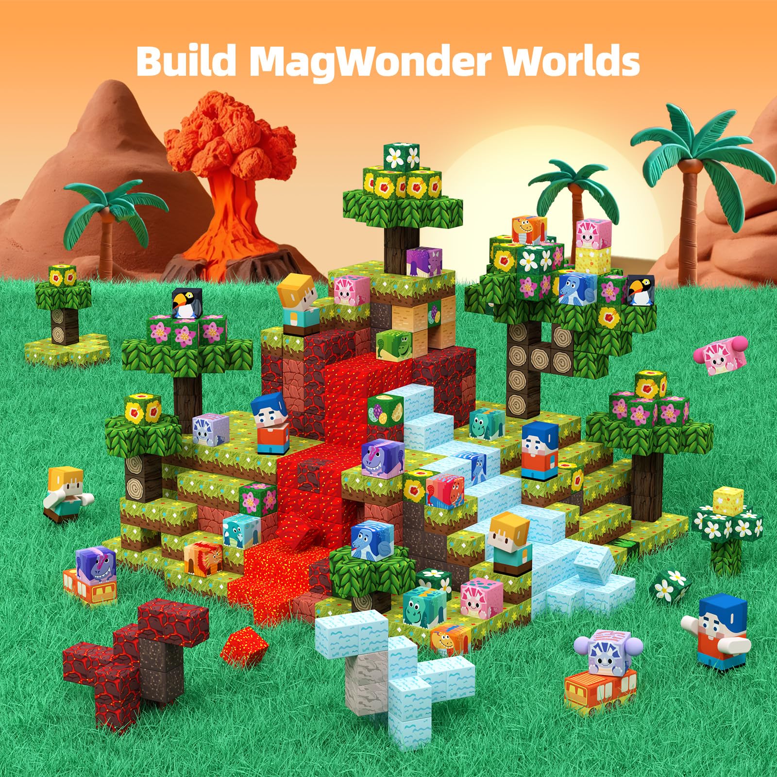 GobiDex dinosaur-flame-cascade-blocks inspire storytelling and hands-on exploration.