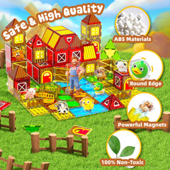 GobiDex farm tiles fence assembly encourages problem solving during playtime.