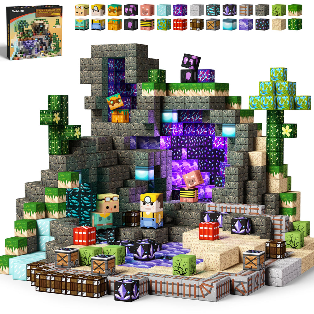 GobiDex Gemfire Hollow magnetic blocks for creative STEM play and cooperative building fun.